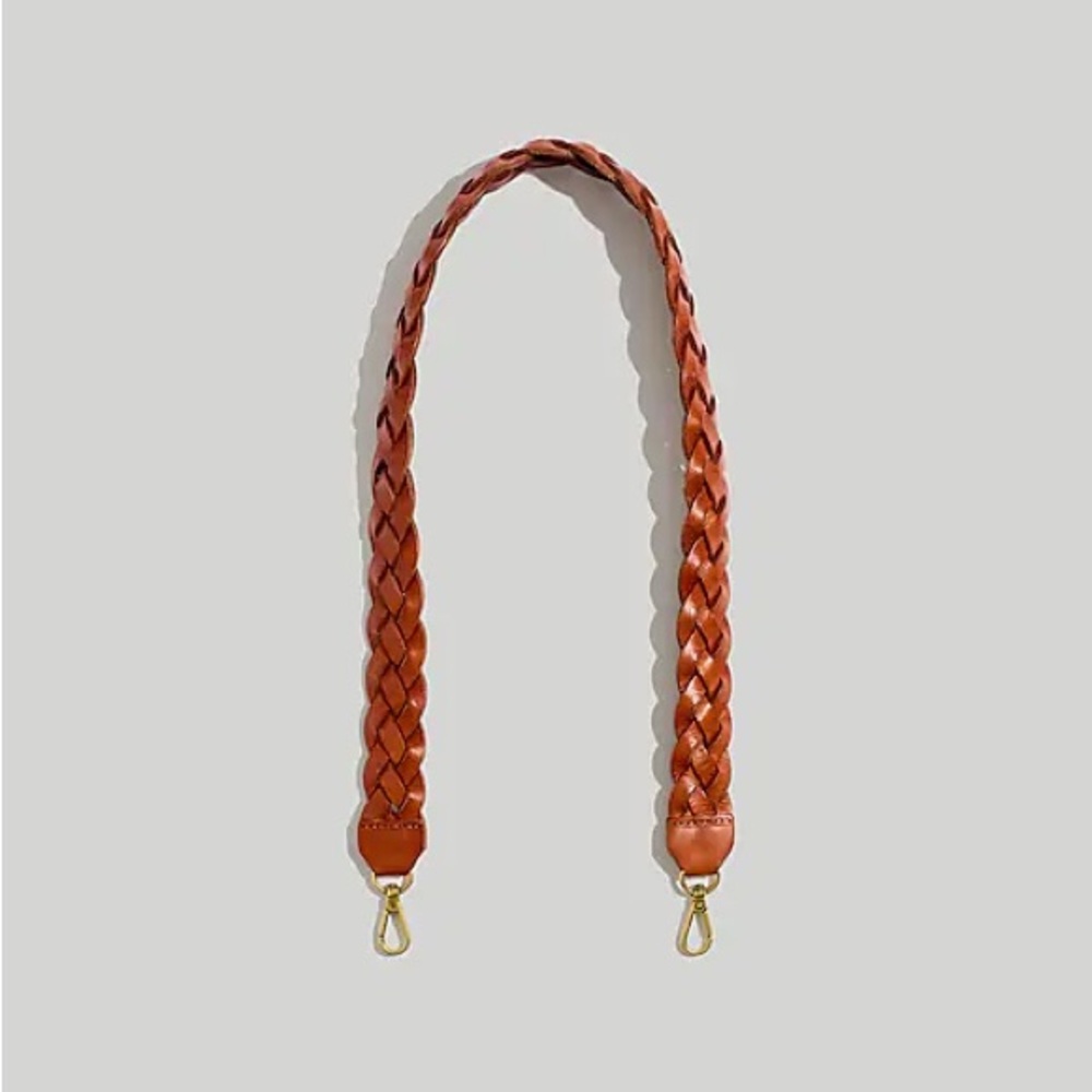 Madewell Transport Tote Interchangeable Strap in Braided English Saddle NWOT